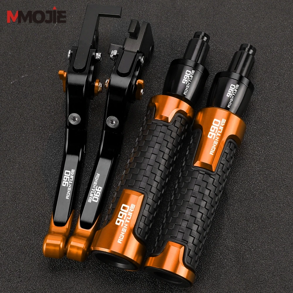 KTM 990AdventuRe 2009 990 AdventuRe 접이식 브레이크 클러치 레버 오토바이 부품 7/8'' 22mm 핸들바 핸들 그립 엔드