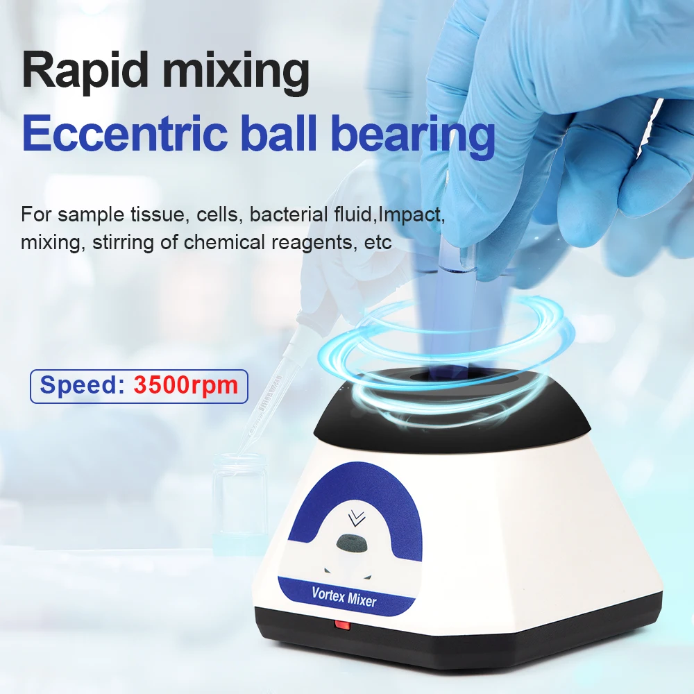 Laboratorio Mini Vortex Mixer 3500 giri/min Frullatore elettronico Inchiostro per tatuaggi Unghie Smalto Vortex Shaker Mixer eccentrico a spirale di alta qualità