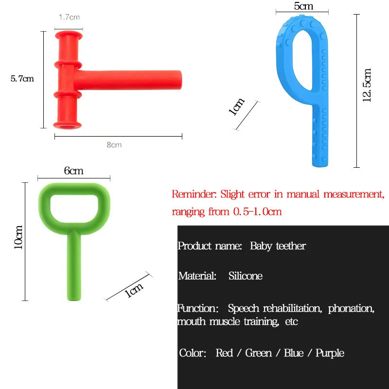 Kid Chewing Tube Speech Therapy Teeth Massager Children Speak Oral Muscle Rehabilitation Training Talk Tools