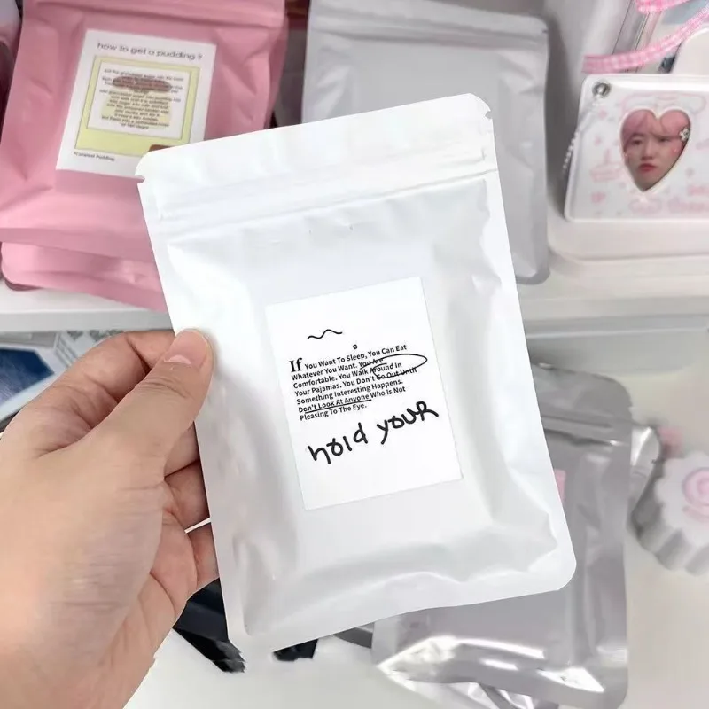 10Pcs Cute Korean INS Matte Card Ziplock Bag Kpop 3-inch Photo Card DIY Pacing Deco Bag Kawaii Simple Girls Gift Card Packaging