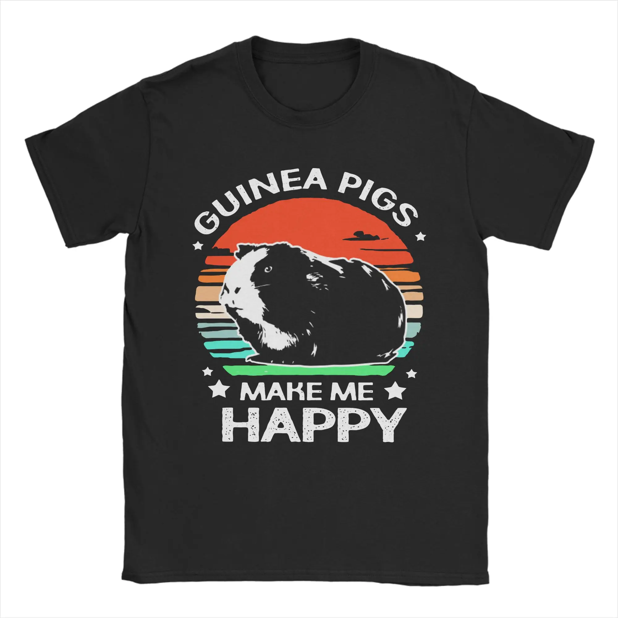 Camiseta de algodón de manga corta para hombre con estampado de capibara, conejillo de indias y roedores, diseño lindo y único, para amantes de las mascotas.