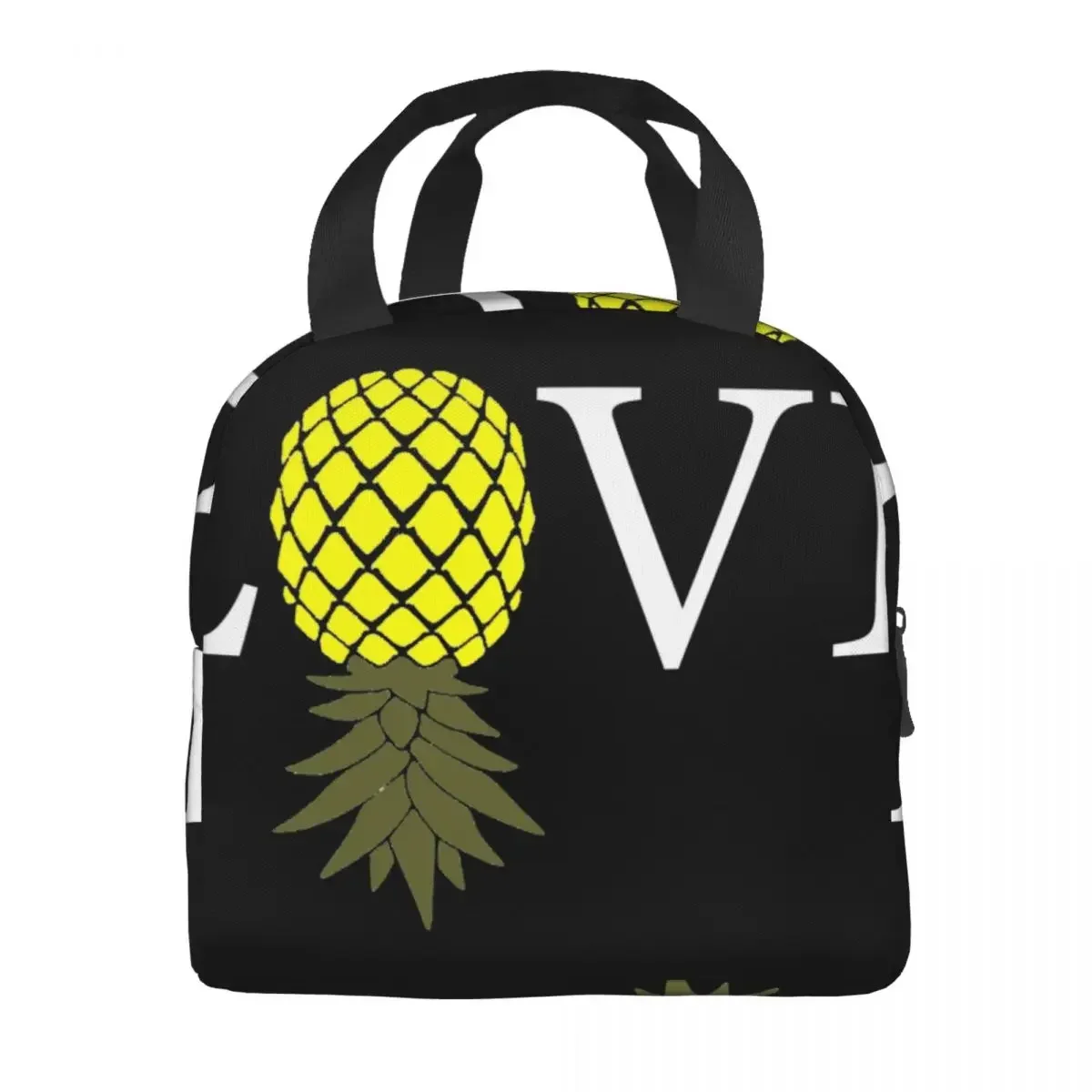 Swingers Pineapple I LOVE Pineapple Lunch Bag Unisex Portable Cooler Insulated Lunch Box Food Bento Box view 2