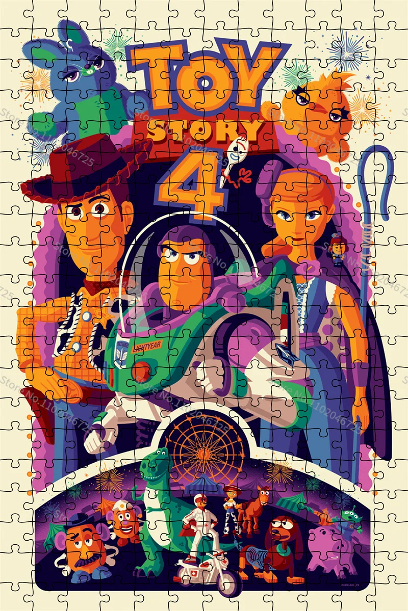 Cartoon Toy Story Disney Puzzle 300 500 1000 Pieces Paper Puzzle Educational Toys Creative Gift Kids Adult Collection Hobby