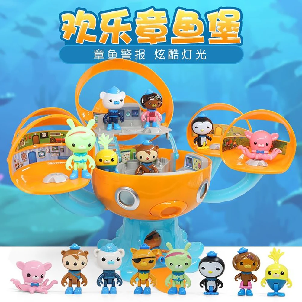 

Kwazii Action Figure Scene Model Toy Children Birthday Gifts The Octonauts Octopod Castle Shark Adventure Plsyset Barnacle Peso