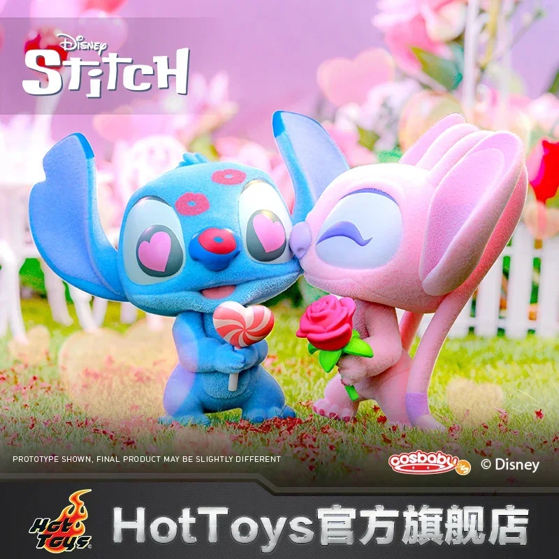 Hot Toys Disney Stitch&angel Cosbaby(s) Trendy Collectible Cute Cartoon Figure Toy Birthday Gifts Valentine's Day Collection