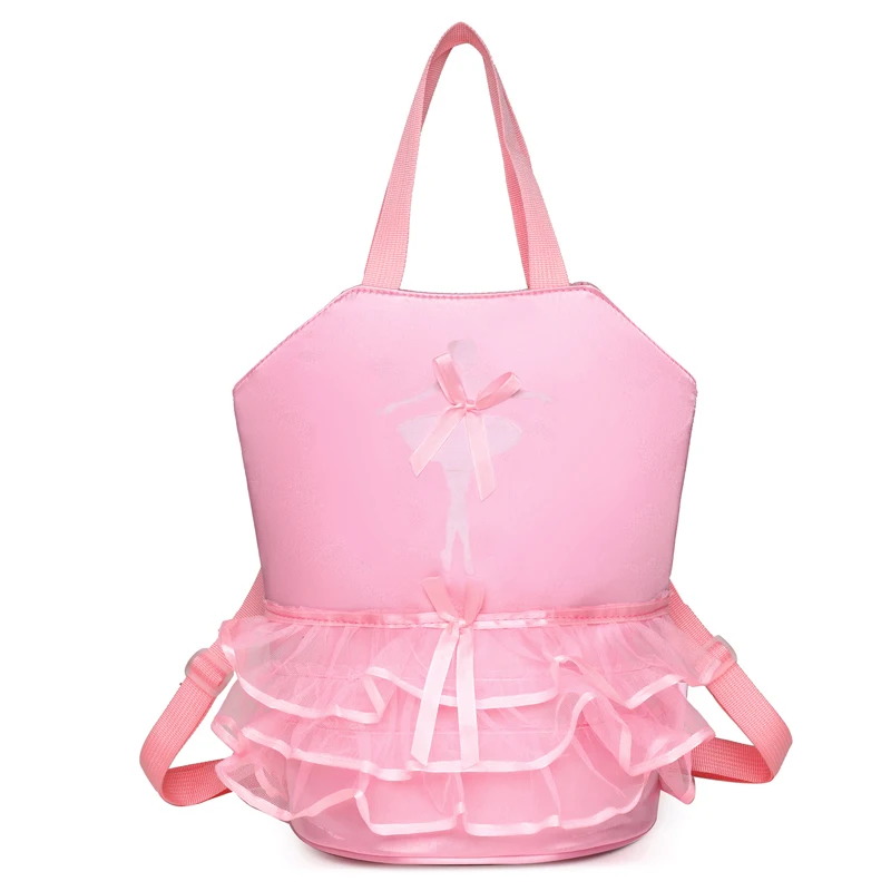 Kids Girls Ballet Tutu Dress Storage Bag Sweet 3Layer Veil Toddler Girl Dancing Backpack Club Gymnastics Clothes Shoes Container