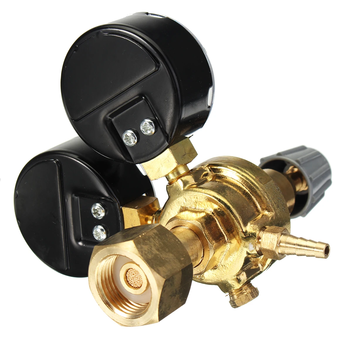 New Pressure Regulator Reducer Argon CO2 Welding Twin Gauge Gas Bottle MIG TIG Welding Flow Meter Control Valve  1/4 Thread