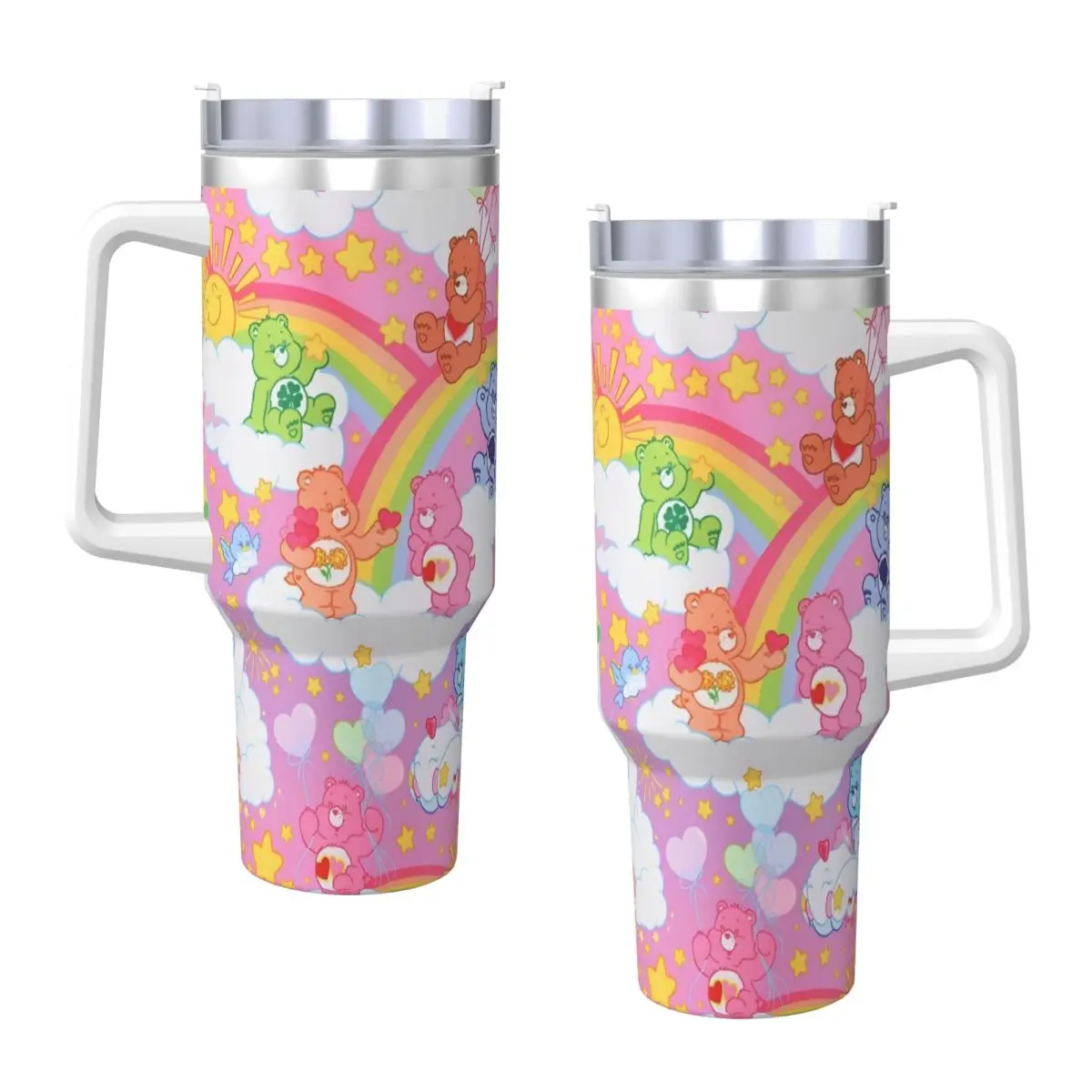 Care Bears Stainless Steel Tumbler Beach Mugs Cup Large Capacity Thermal Cups Leakproof Hot Drinks Milk Tea Water Bottle