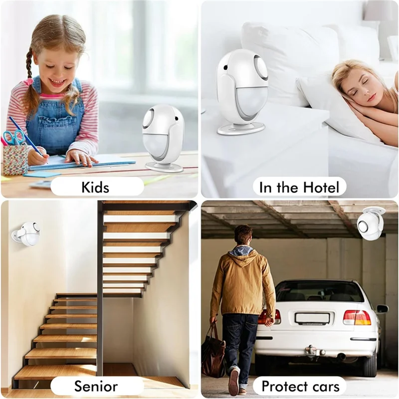

SQPP-Wifi Smart Motion Sensor Alarms System Motion Detector Outdoor Weatherproof Wireless Infrared Security Motion Detector