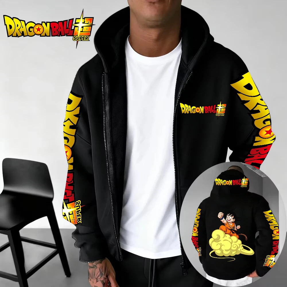 

Dragon Ball Series Men's Zipper Hoodie Cartoon Japanese Style Anime 2025 New Fashion Spring and Autumn Couple Jacket Coat