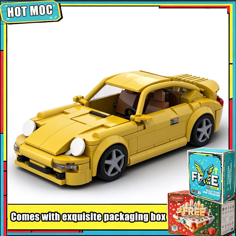 318PCS Classic German Sports Coupe Turbo Model MOC Custom Puzzle Building Blocks DIY Creative Vehicle Toy Display Festival Gift