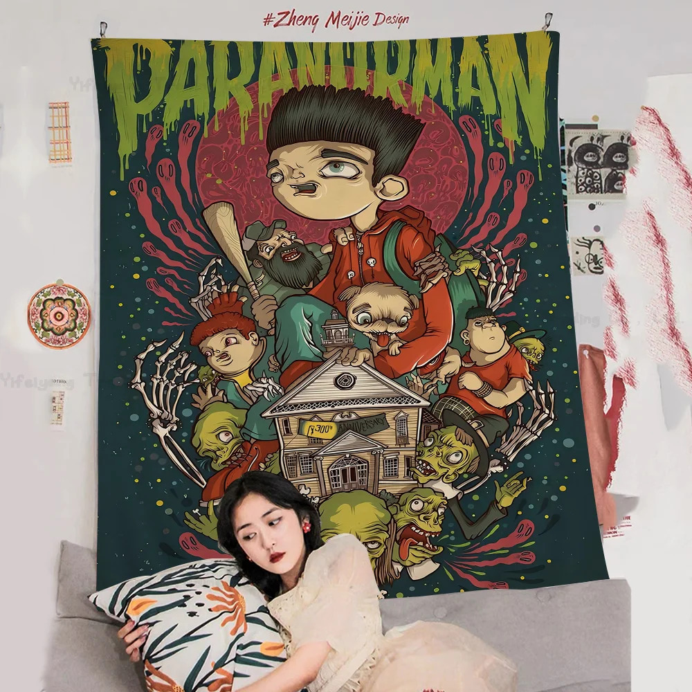 Horror Cartoon Movie Paranorman Hanging Bohemian Tapestry Hanging Tarot Hippie Wall Rugs Dorm Japanese Tapestry