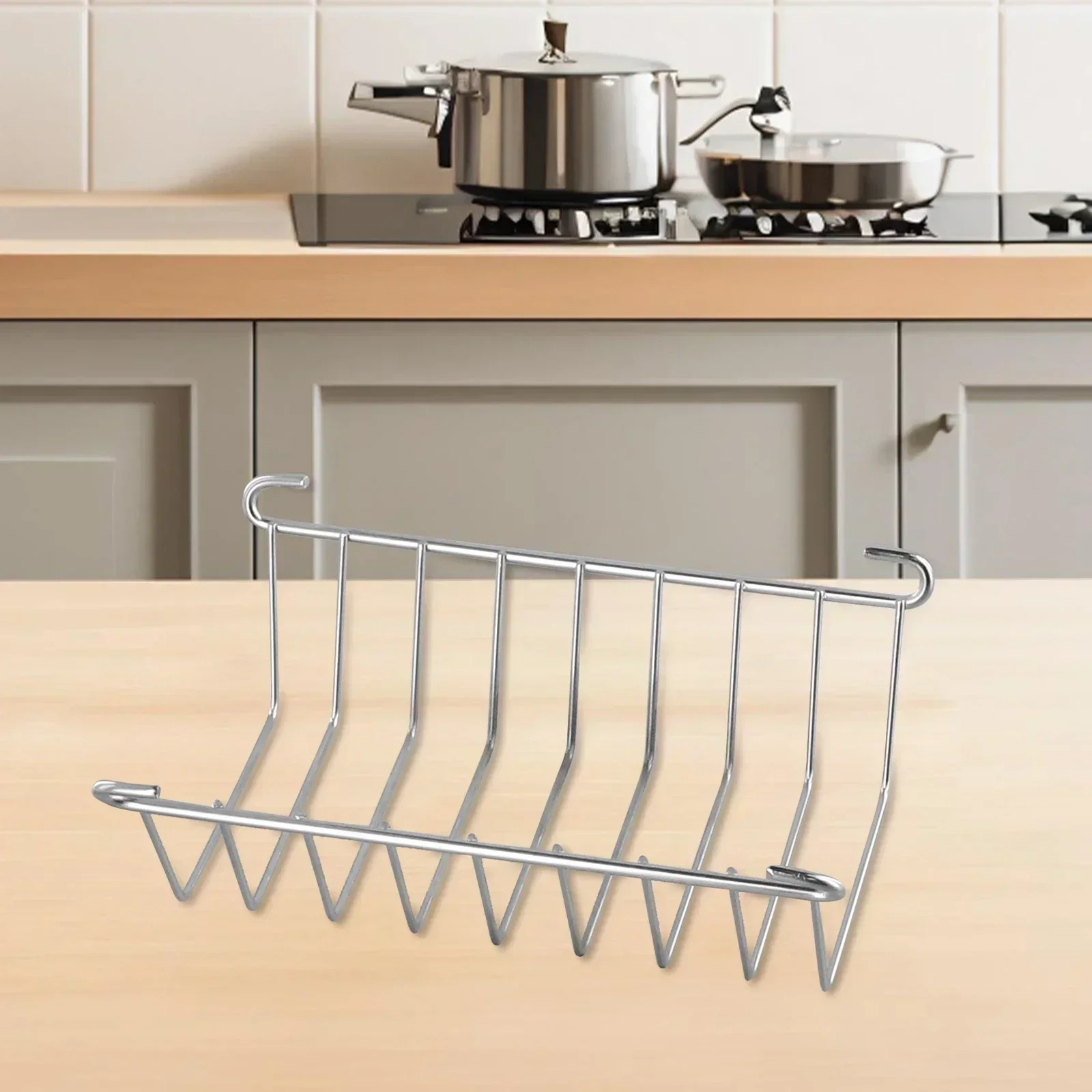 

1pcs Stainless Steel Toasted Bread Rack Restaurant Home Bread Holder 6 Slices Food Tool Display Restaurant Chen Accessories