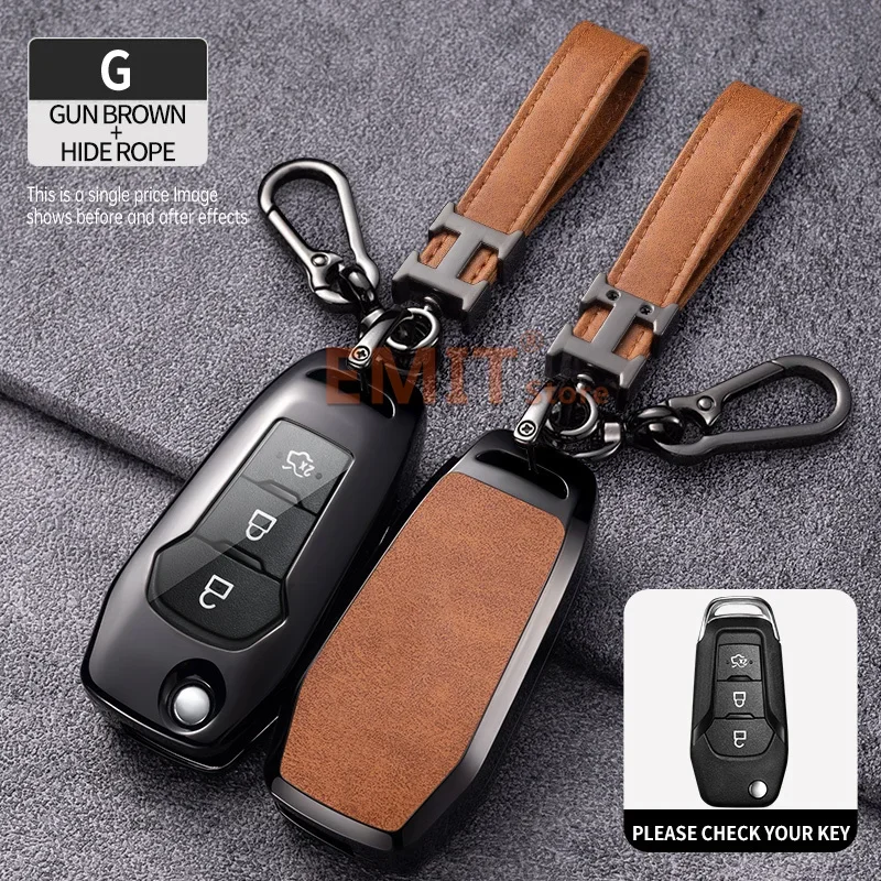 Key Case Full Cover for Ford F-150 F-250 F-350 Fusion Edge Explorer Ranger KA Fiesta Mondeo Remote Shell Keychain Accessories