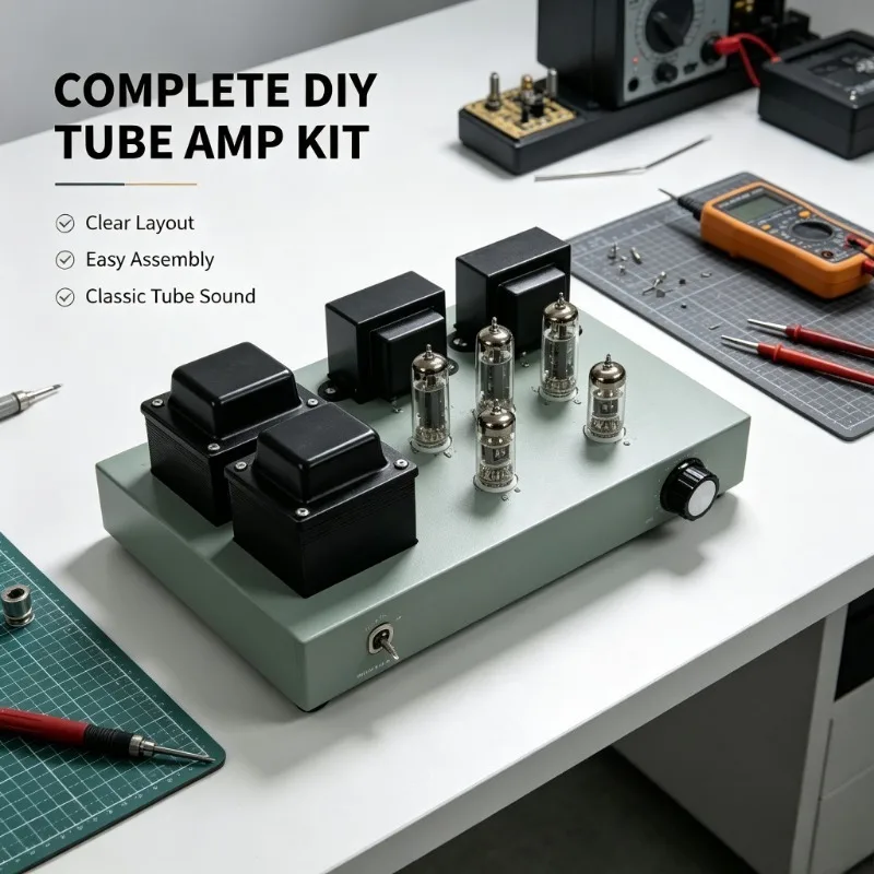 6F2+6P1 Push-Pull Vacuum Tube Amplifier DIY Kit HiFi Stereo Valve Audio Power Amp Assembly Set view 2