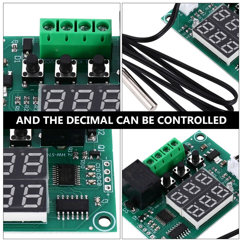 

2pcs Digital Temperature Controller Module 12V Temp Control Board Embedded Mcu 0.1°C Accuracy Auto Memory Wave