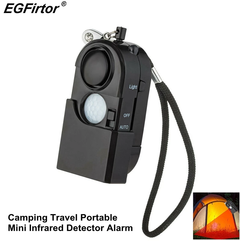 1Pcs PIR Motion Sensor Detector Camping Protection Self Defense Travel Anti-theft Personal Security Alarm Travel Infrare