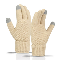 Winter Touch Screen Gloves Imitation Wool Full Finger Guantes Female Crochet Luvas Thicken Women Men Warm Stretch Knit Mittens