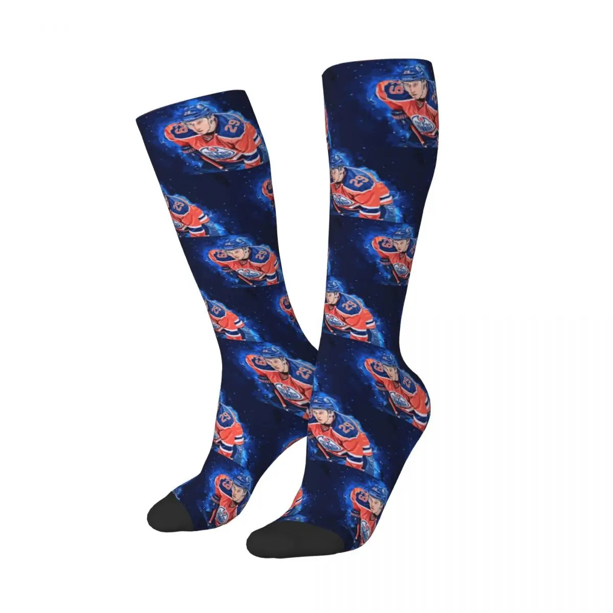 Connor McDavid 97 For Edmonton Oilers Fans Socks Harajuku Stockings All Season Long Socks Accessories for Man's Woman's Gifts