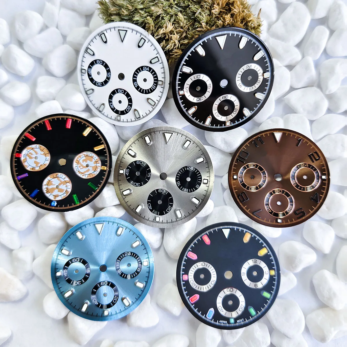 Custom six-pin dial 29mm VK63 dial for VK63 quartz movement watch accessories