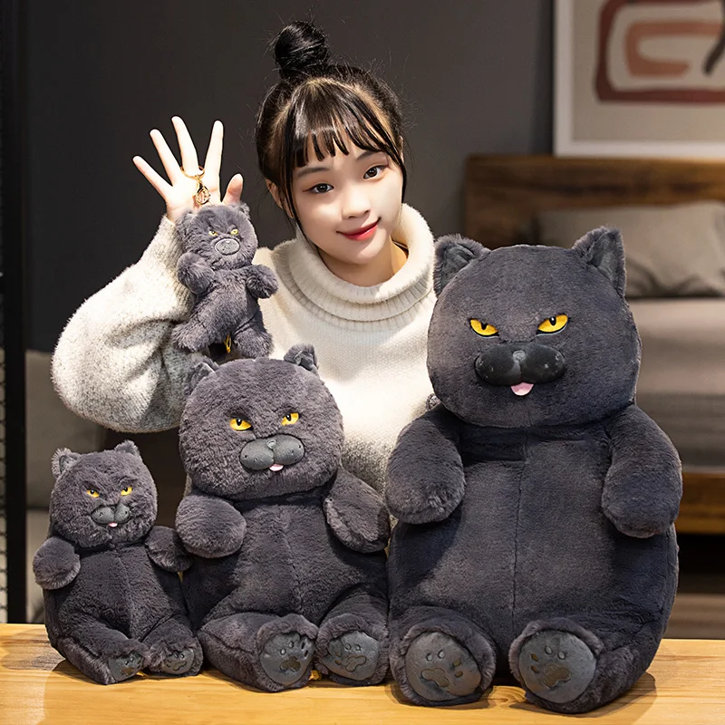 30-60cm vida real inglês curto azul gato pelúcia boneca recheado simulação gatinho gatos brinquedo de pelúcia animais de estimação animal travesseiro crianças meninas presente