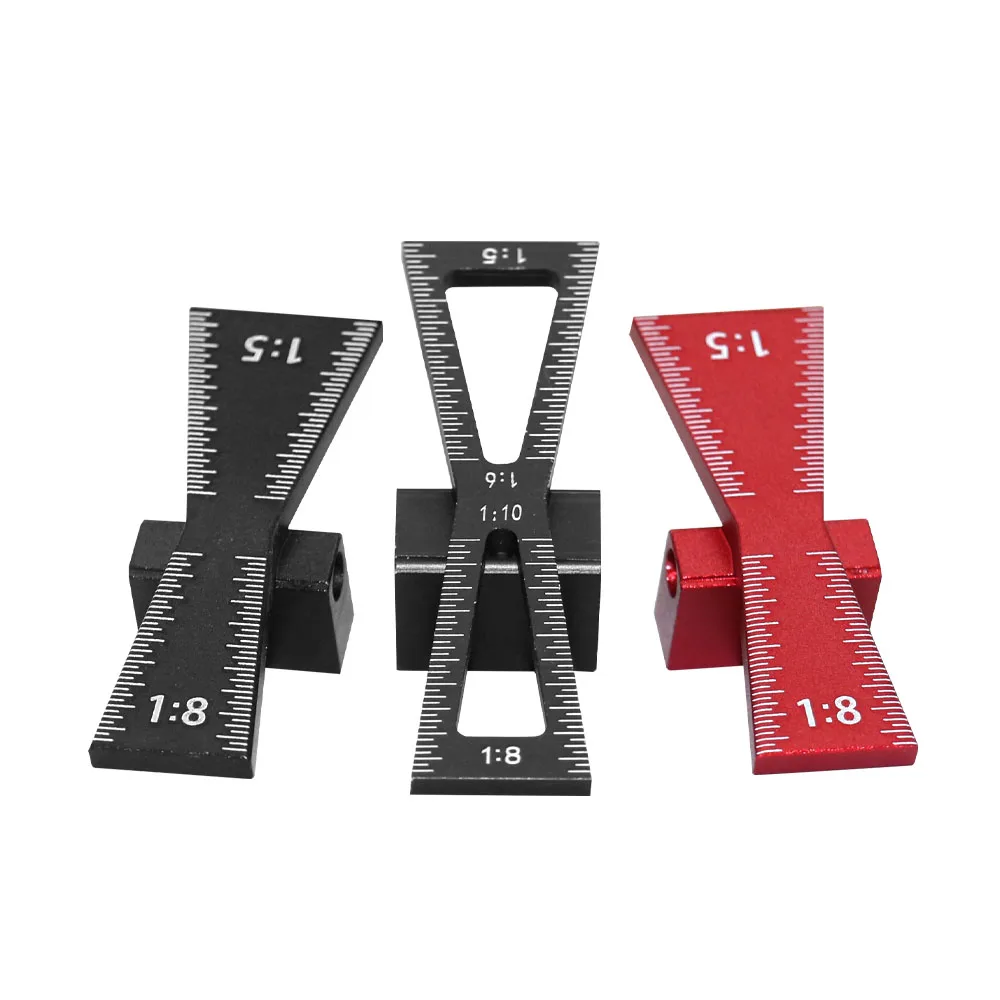 Woodworking Dovetail Marker Aluminum Alloy Dovetail Marking Template Precise Dovetail Guide with 1:5, 1:6, 1:8 and 1:10 Slopes