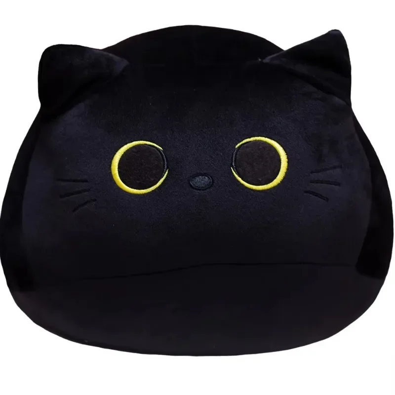 8cm Black Cat Shaped Soft Plush Pillows Doll Lovely Cartoon Animal Stuffed Toys Girls Birthday Gifts Ornaments