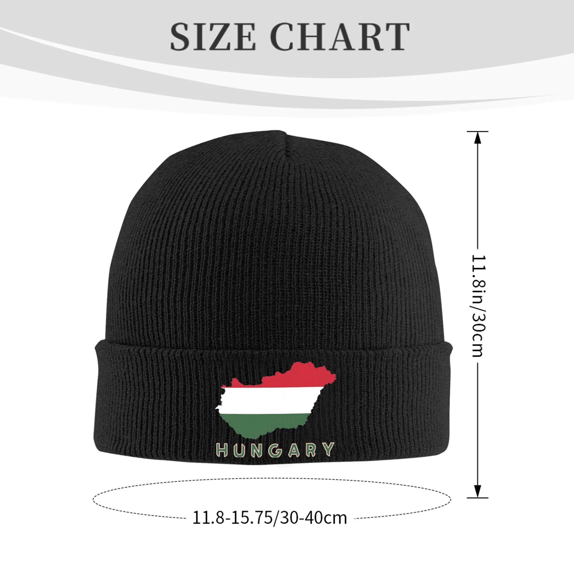 Hungary Flag Country Outline Design  Beanie Hats Bonnet Hats Adult Unisex Street Y2K Hippie Skullies Beanies Winter Elastic Caps