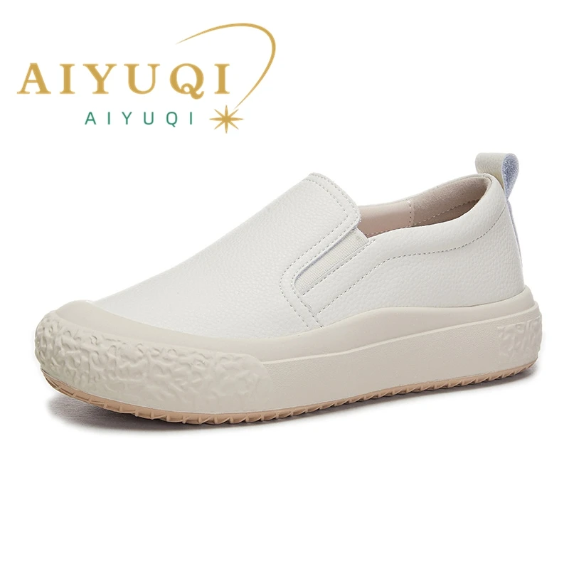 

AIYUQI Women Sneakers 2024 New Fisherman Shoes Slip-on Women Flat Shoes Slip-ons Non-slip Genuine Leather Female Shoes