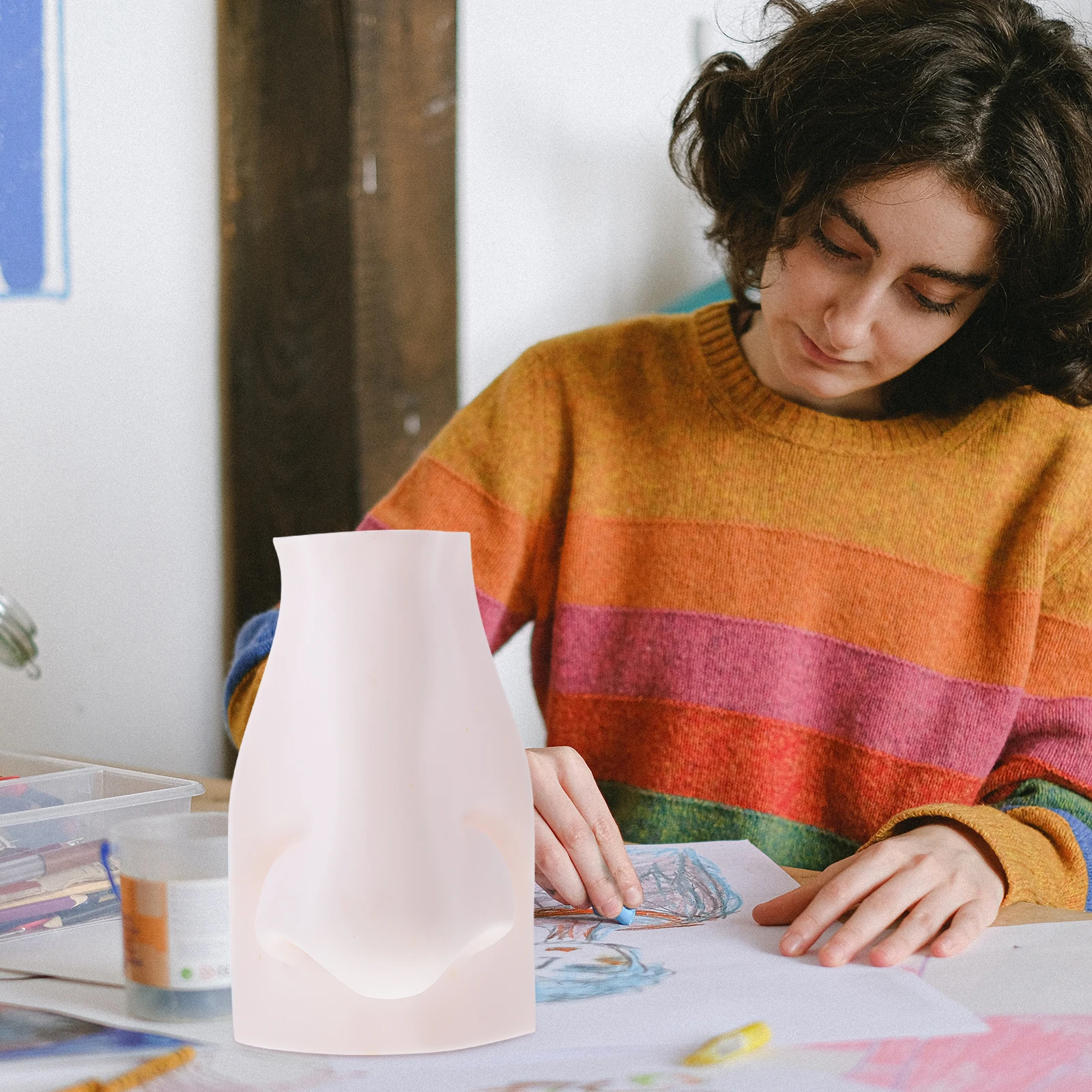 

Decorate Office Sketch Figures Vinyl Sculpture Sense Organ Design Ornament