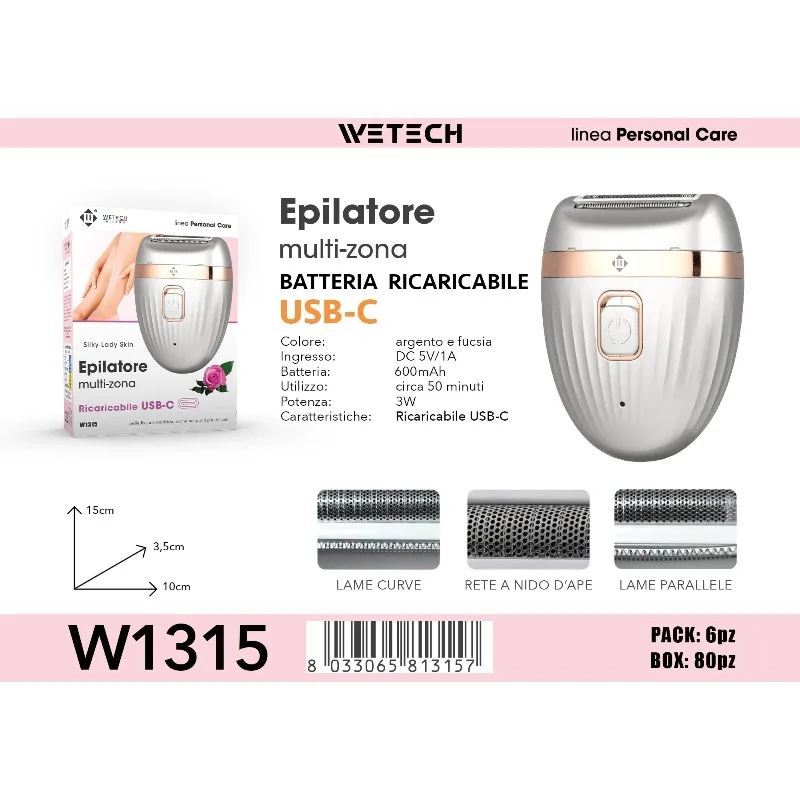 Elektrische snoerloze epilator met zachte pincettechnologie, oplaadbare haarverwijderaar voor armen, benen en oksels
