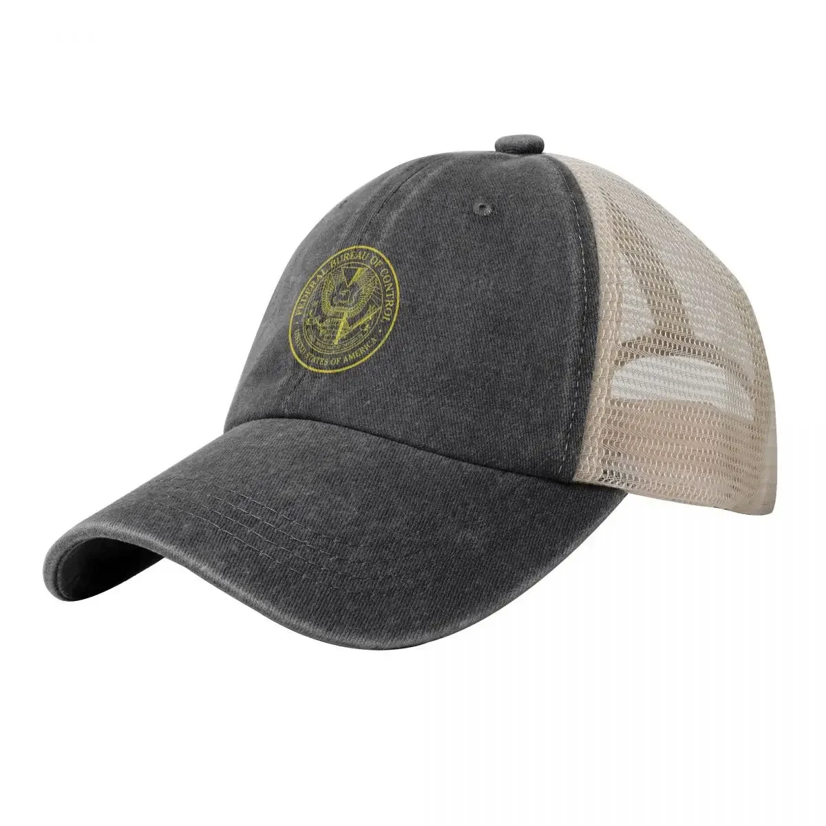 Federal Bureau of Control Control Game Logo Distressed Logo Essential T-Shirt Cowboy Mesh Baseball Cap Luxury Cap Female Men's