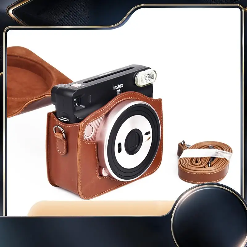 

PU Leather Camera Bag With Strap Camera Case For Fujifilm Instax Square SQ6 Instant Film Camera-N34R