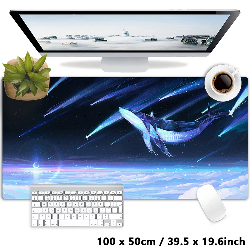 Science Fiction Soldier Sky Whale Fantasy Star Train Dragon Design Game Mouse Pad Mousepad XXL Keyboard Desk Mat