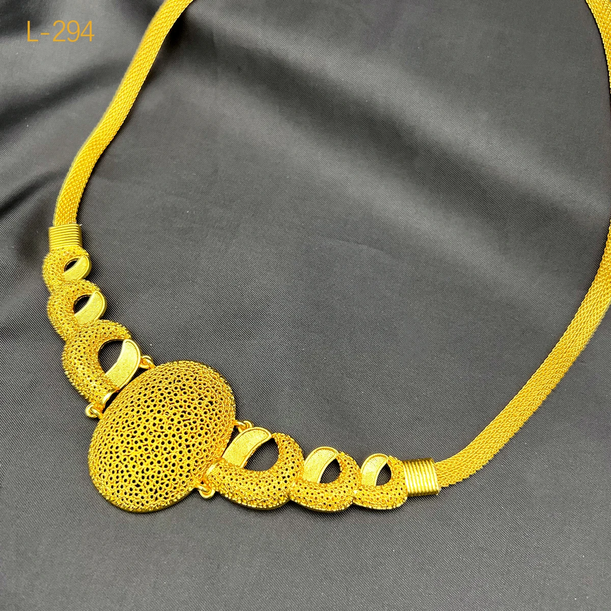 Dubai 24K Gold Plated Necklace Earrings Jewelry Set For Women Indian Nigeria Bridal Wedding Party Gift Jewellery