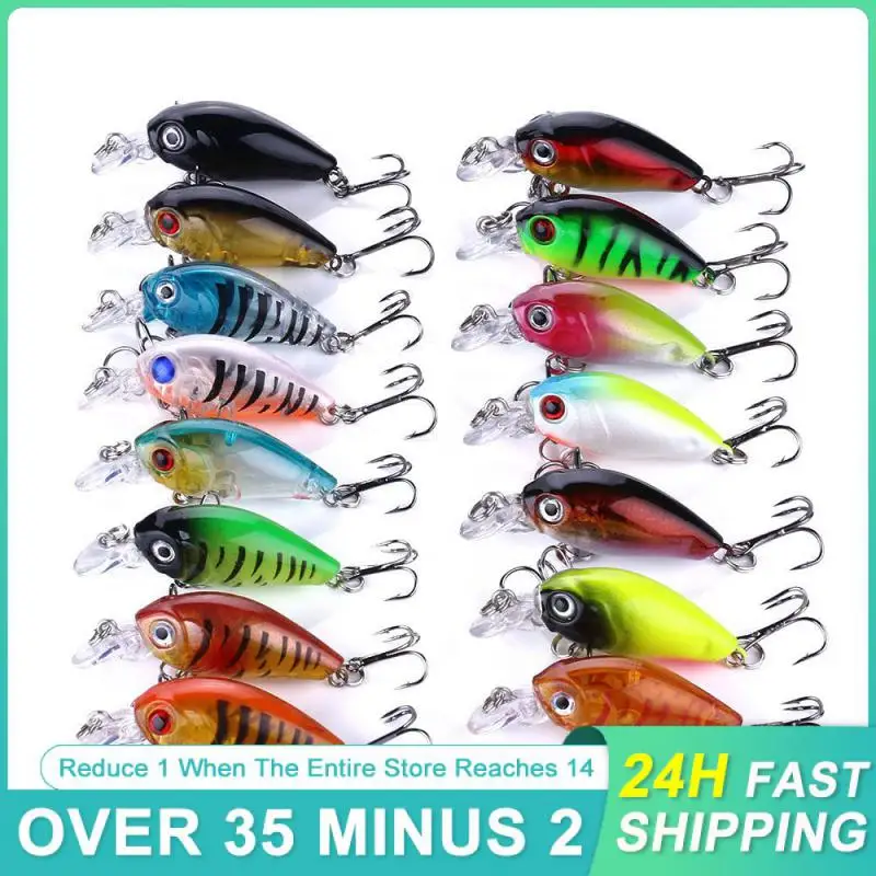 Luya Bait Three Hooks Metal Bionic Hard Bait 4.5cm4g Mini Flipped Mouth White Temptation Swaying Striped Perch Hard Bait