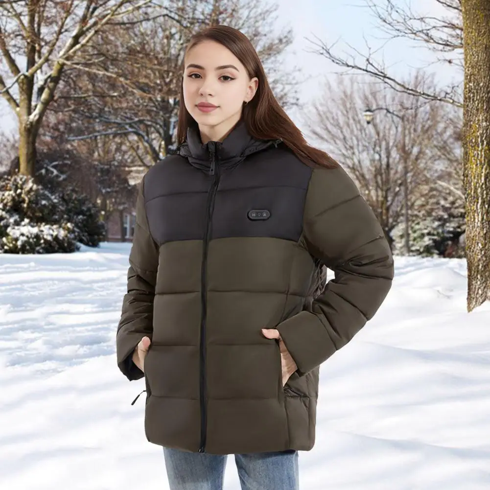 

Cotton Coat With Carbon Nanofiber Heating Element Cotton Coat With Hood Waterproof Windproof Jacket Usb Powered For 3-level