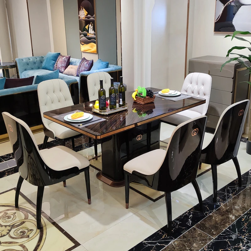 

Living Room Kitchen Dining Table Party Modern Italian Luxury Dining Table Set Salon Design Mesa De Comedor Home Furniture