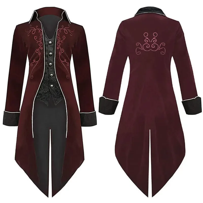 

New European And American Medieval Suede Medium Length Tuxedo