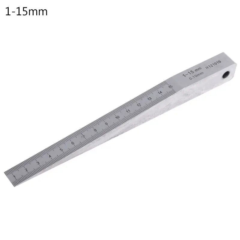 1-15mm 0.5-10mm 0.4-6mm Wedge Feeler Gauge Crack Flatness Layout Insert Wedge Gauge Welding Taper Measure Tool Caliper