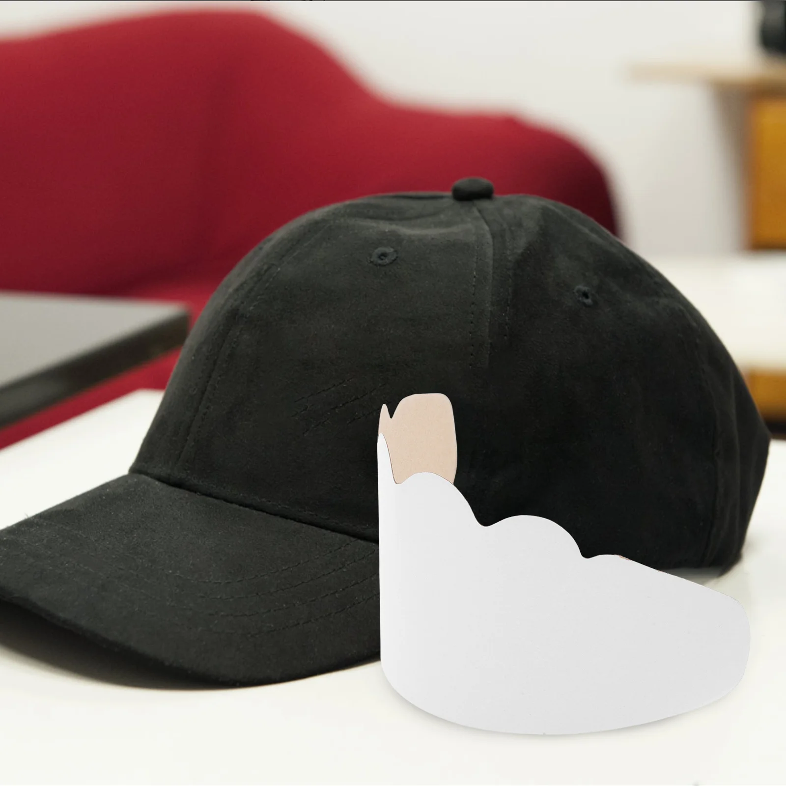 

50Pcs Cardstock Hat Insert Stiffener Dual-Sided Baseball Cap Mold Support Adult Cap Shape Maintainer Stiffener for Caps