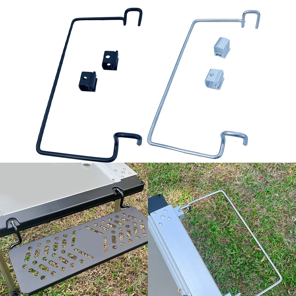 

Подвесная боковая полка из нержавеющей стали с выдвижной корзиной для стола IGT, 0.5 единицы, органайзер для хранения гриля и принадлежностей для кемпинга