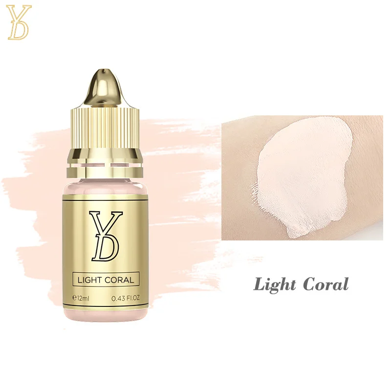 

YD NEO Organic Light Coral Pigment Темное осветление губ Чернила для татуировки для края губ Старая линия губ для покрытия уменьшения темного цвета основы губ