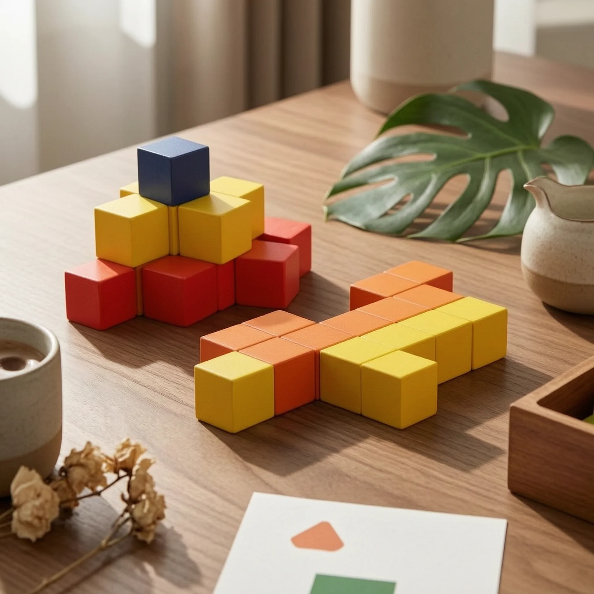 Geometric Challenge Blocks Hand-Eye Coordination Color Block Challenge Shape Matching Blocks Screen-Unplugged Educational Toy