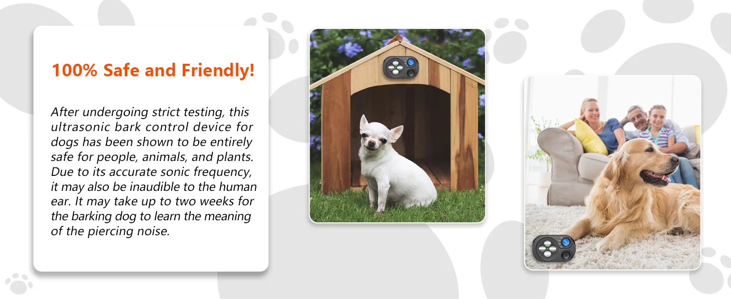 For 1 Dog M-257 Ultrasonic Dog Bark Stopper Automatic Working Mode Dual Transmitter Design Long Range 20 Meter Detection USB Fas