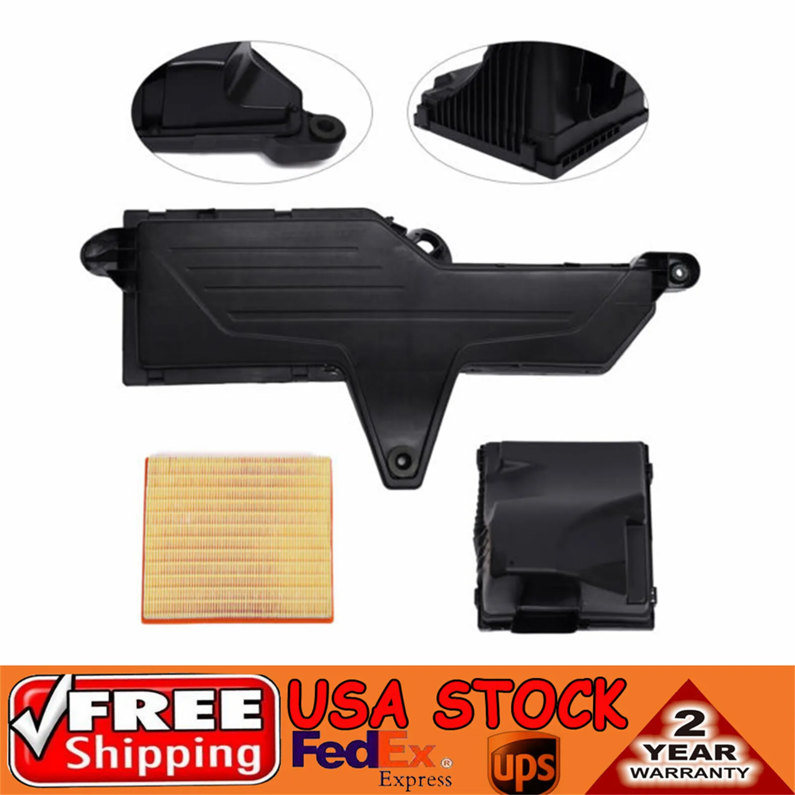 

New Air Filter Housing Assembly for 2014-2016 BMW 228i/320i/328i/428i - Complete w/Gasket & Clips