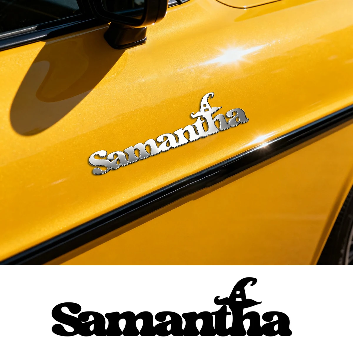 Chapéu de bruxa de halloween dos desenhos animados 3d metal emblemas decalque adesivo emblema de corrida automática para porta-malas traseiro lateral fender carro motocicleta adesivo