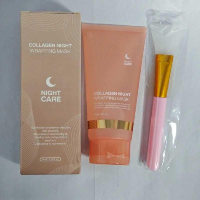 

Коллагеновая ночная упаковка, набор отшелушивающих масок для лица, тройная коллагеновая ночная упаковочная маска, глубоко увлажняет, изменяет тусклость