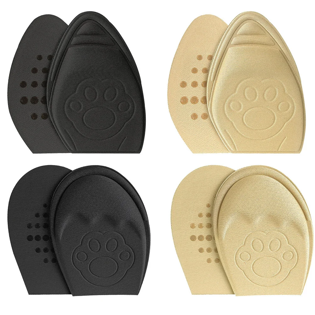Almofadas antiderrapantes para antepé, 4 pares, almofadas adesivas para sapatos, meia palmilhas confortáveis, almofadas metatarsas, alívio da dor, meia palmilhas