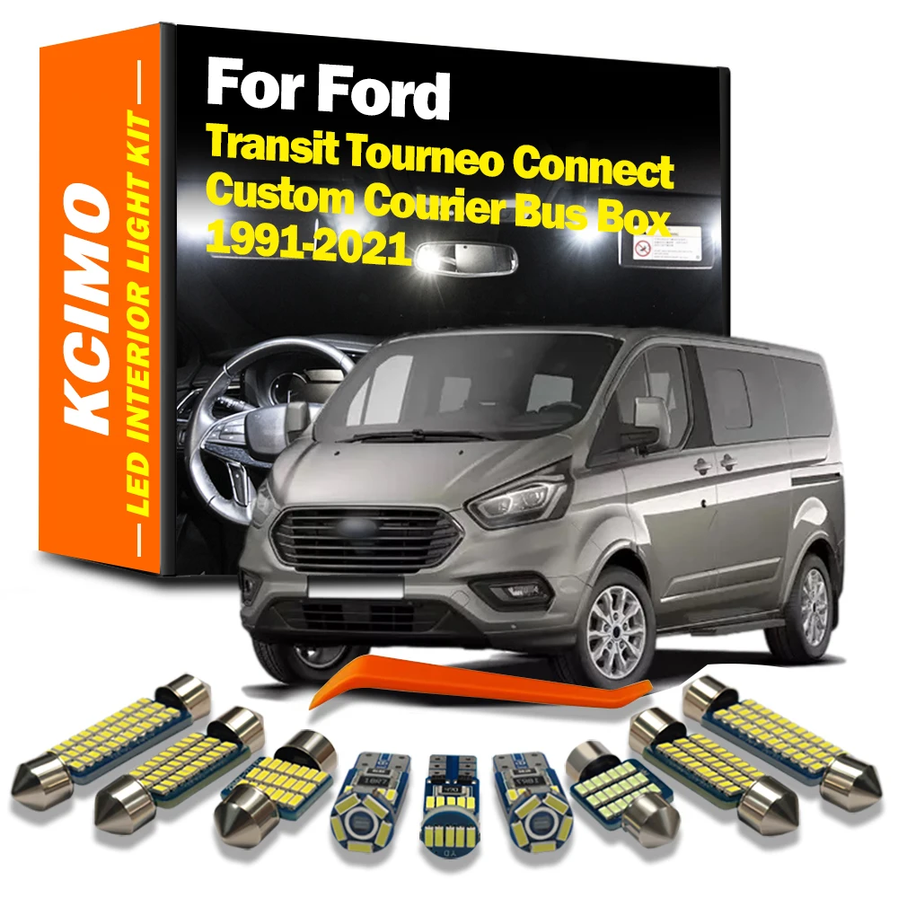 

Kcimo For Ford Transit Tourneo Connect Custom Courier Bus Box 1991-2021 Vehicle Lamp LED Interior Dome Map Light Kit Led Bulb